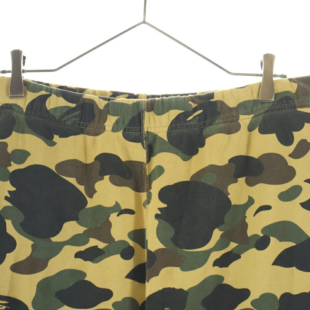 A BATHING APE(アベイシングエイプ) 1st CAMO SIDE LOGO SLIM SWEATPANTS ファーストカモ サイドロゴプリント スウェットパンツ カーキ 001PTF801001X