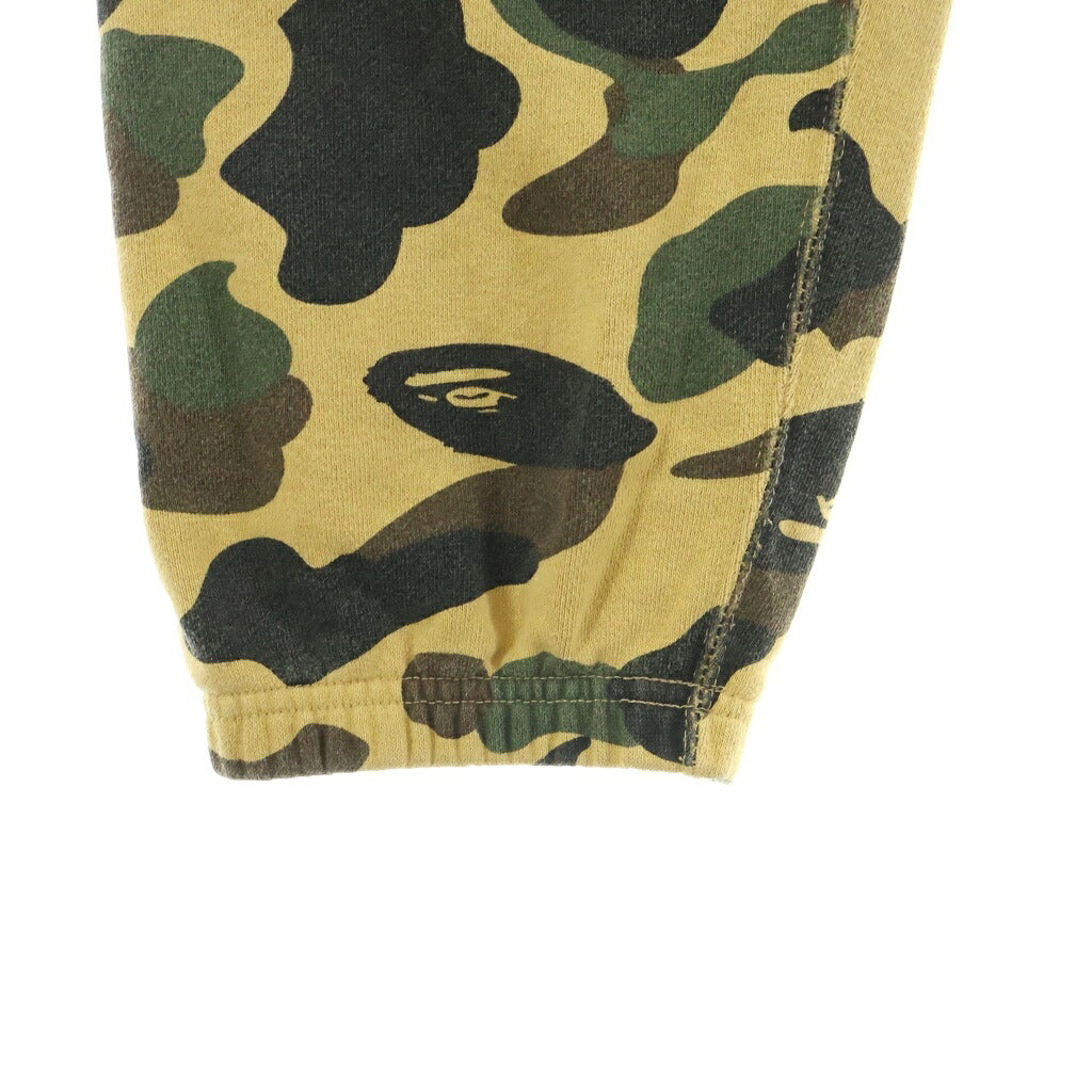 A BATHING APE(アベイシングエイプ) 1st CAMO SIDE LOGO SLIM SWEATPANTS ファーストカモ サイドロゴプリント スウェットパンツ カーキ 001PTF801001X