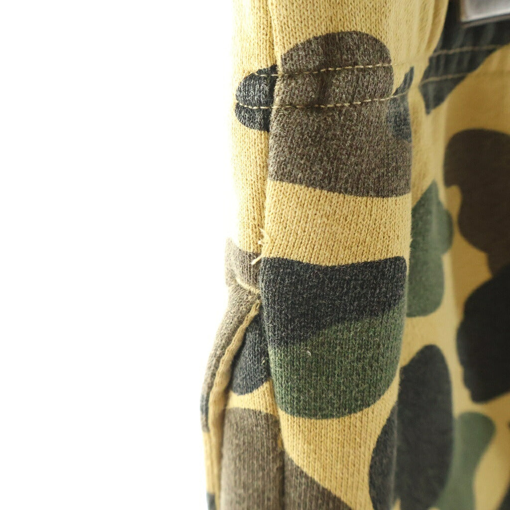 A BATHING APE(アベイシングエイプ) 1st CAMO SIDE LOGO SLIM SWEATPANTS ファーストカモ サイドロゴプリント スウェットパンツ カーキ 001PTF801001X