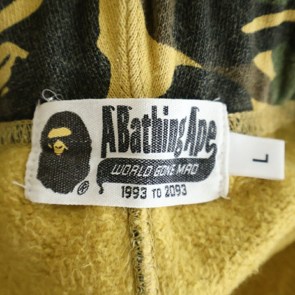 A BATHING APE(アベイシングエイプ) 1st CAMO SIDE LOGO SLIM SWEATPANTS ファーストカモ サイドロゴプリント スウェットパンツ カーキ 001PTF801001X