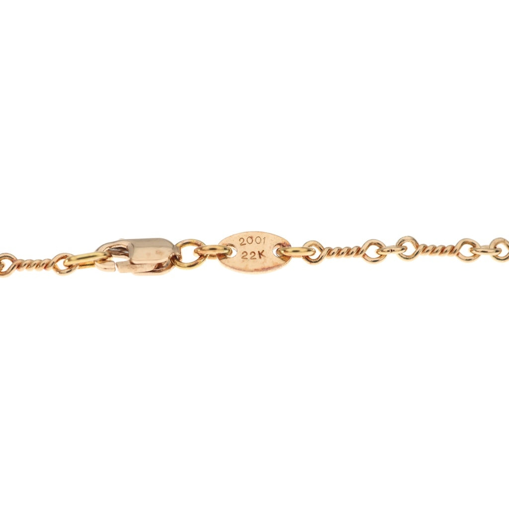 CHROME HEARTS(クロムハーツ) 22K NECKCHAIN T20 ツイストチェーンネックレス 20inch ゴールド BCA015