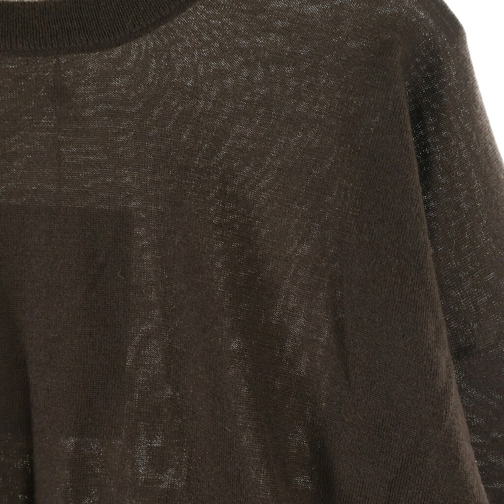 NO BRAND(ノーブランド) cash&barba Worsted Cashmere IMWSW001 キャッシュアンドバルバ ウーステッドカシミヤ 150 クルーネックニット セーター ブラウン