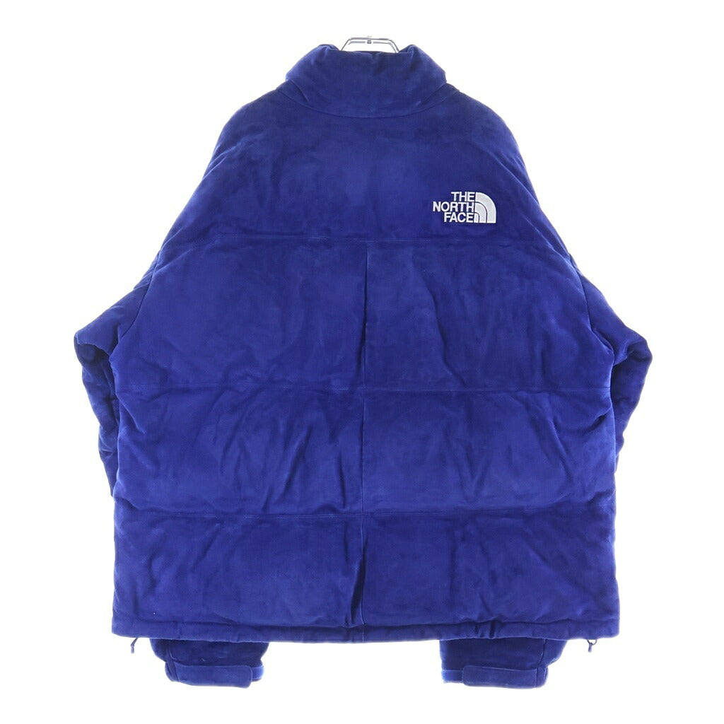 SUPREME(シュプリーム) 23AW ×THE NORTH FACE Suede Nuptse Jacket ノースフェイス スエード ヌプシ ダウンジャケット ブルー NF0A875N