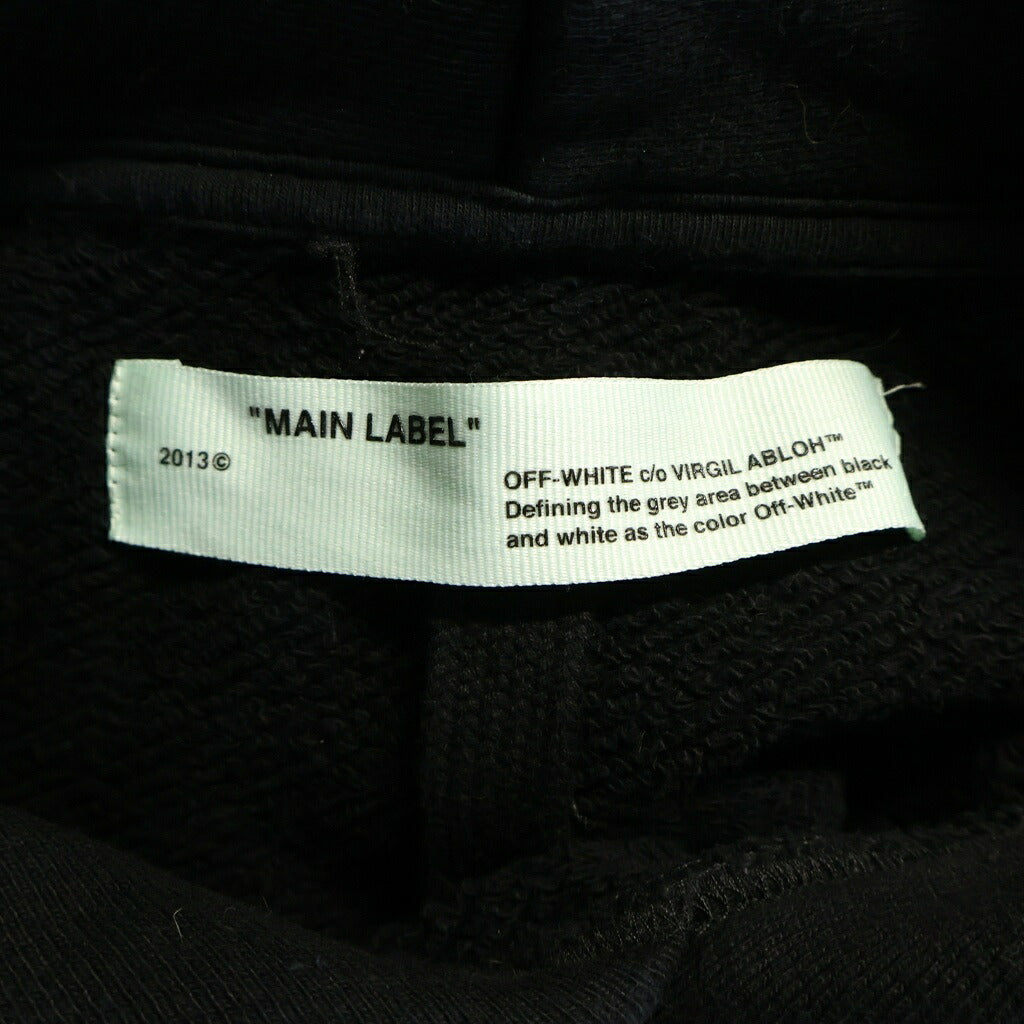 OFF-WHITE(オフホワイト) ICE MAN OVER HOODIE アイスマン 両面プリント オーバーサイズ プルオーバースウェットパーカー フーディ ブラック OMBB037R19B97001