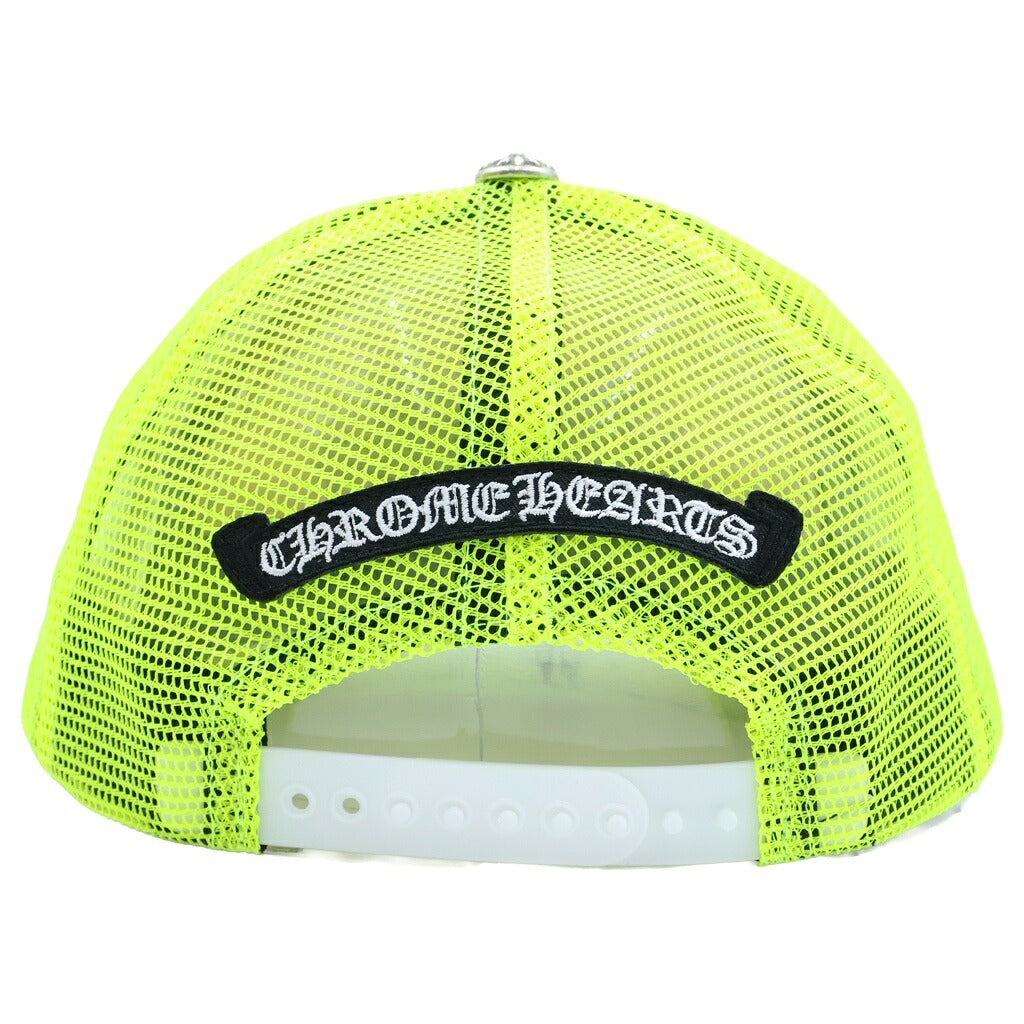 CHROME HEARTS(クロムハーツ) CRS PATCH Trucker Cap クロスパッチ メッシュトラッカー キャップ ホワイト/イエロー