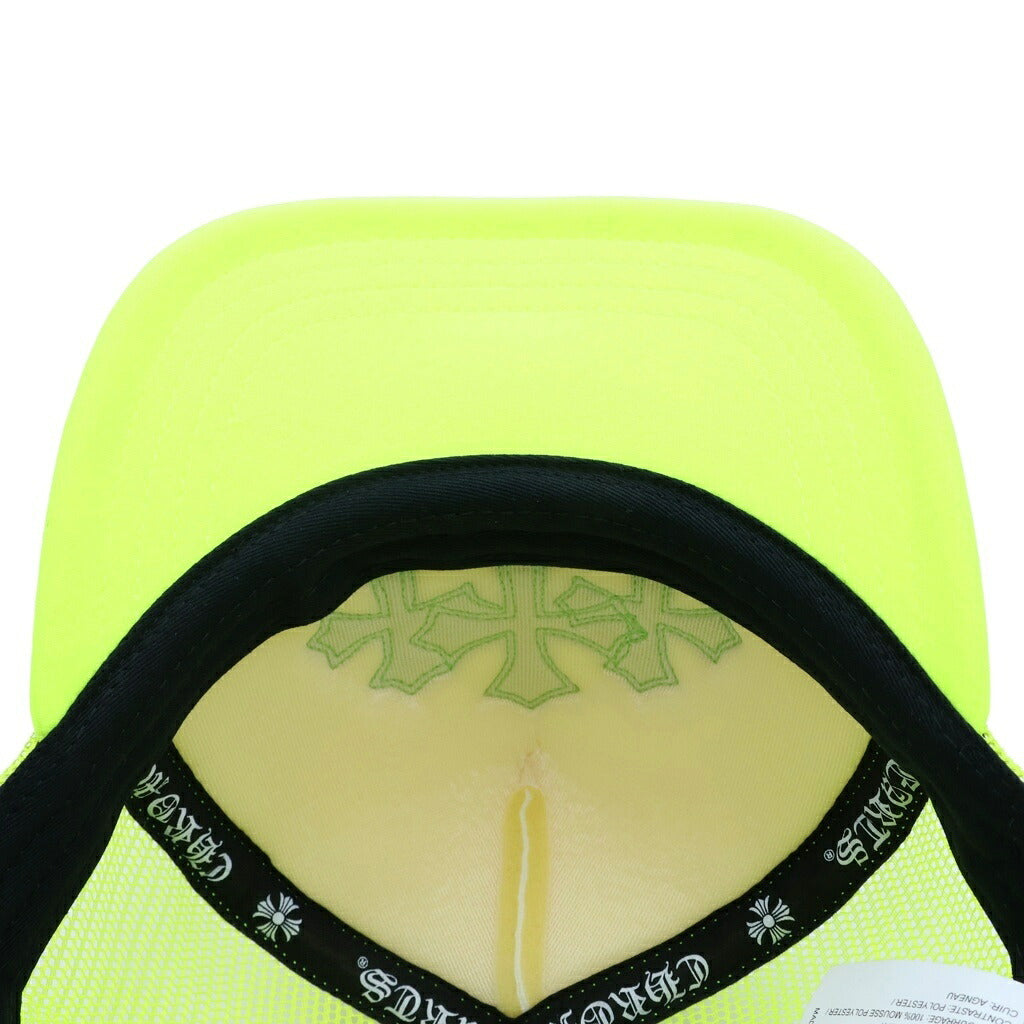 CHROME HEARTS(クロムハーツ) CRS PATCH Trucker Cap クロスパッチ メッシュトラッカー キャップ ホワイト/イエロー