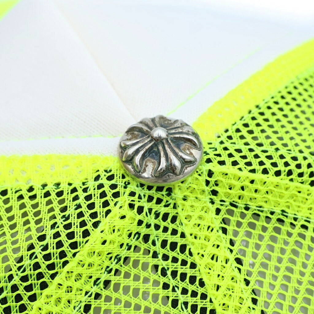 CHROME HEARTS(クロムハーツ) CRS PATCH Trucker Cap クロスパッチ メッシュトラッカー キャップ ホワイト/イエロー