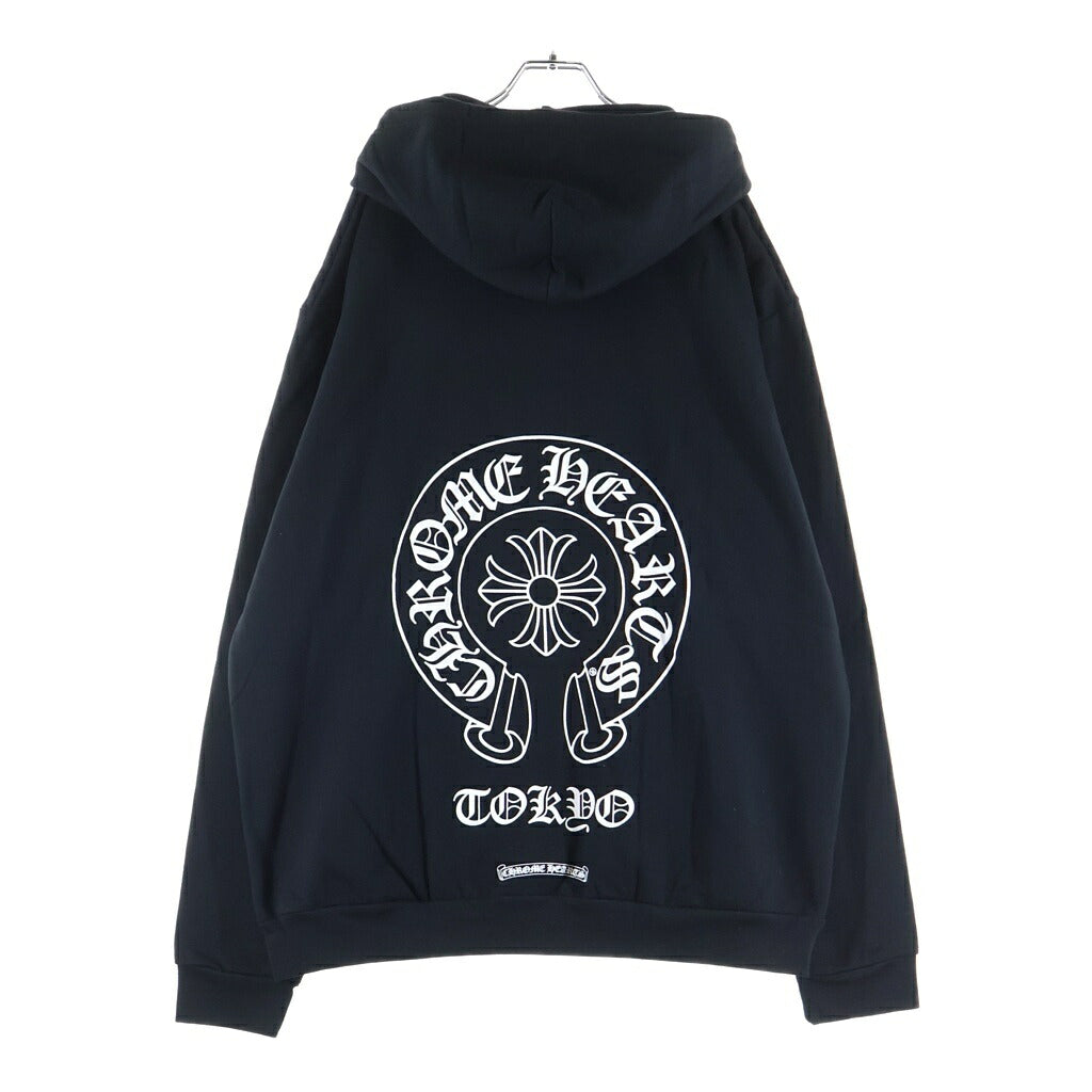 CHROME HEARTS(クロムハーツ) SWTSHRT HD ZIP 東京限定 バックホースシュープリント ジップアップパーカー ブラック
