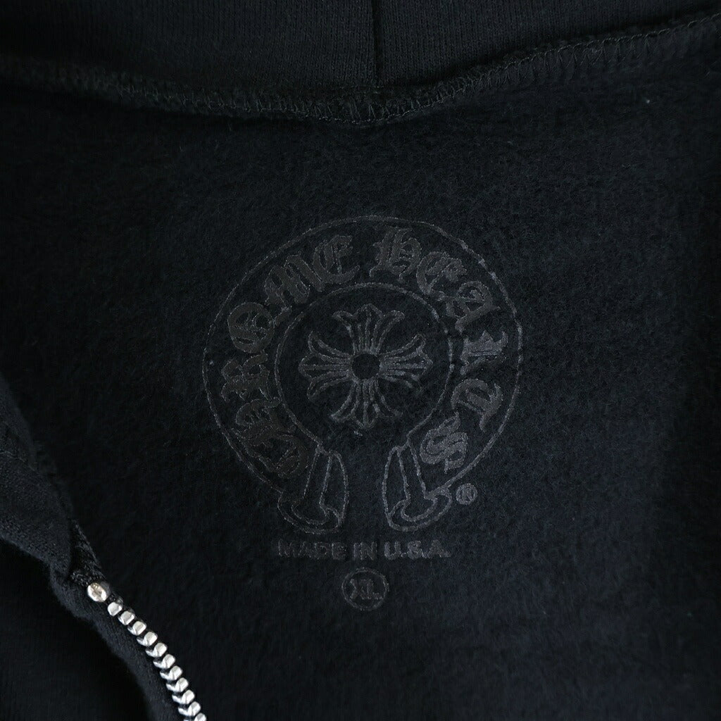 CHROME HEARTS(クロムハーツ) SWTSHRT HD ZIP 東京限定 バックホースシュープリント ジップアップパーカー ブラック