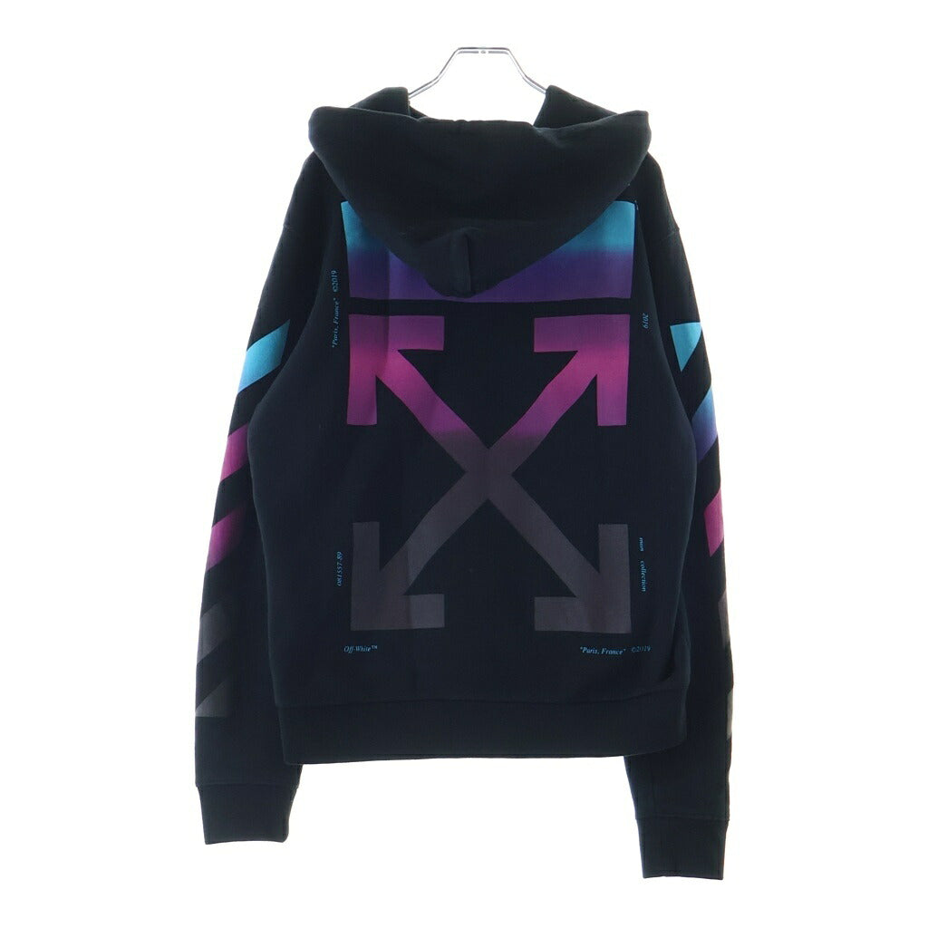 OFF-WHITE(オフホワイト) 18AW Zip Up Hoodie グラデーション ジップアップスウェットパーカー フーディー ブラック OMBE001F18192005