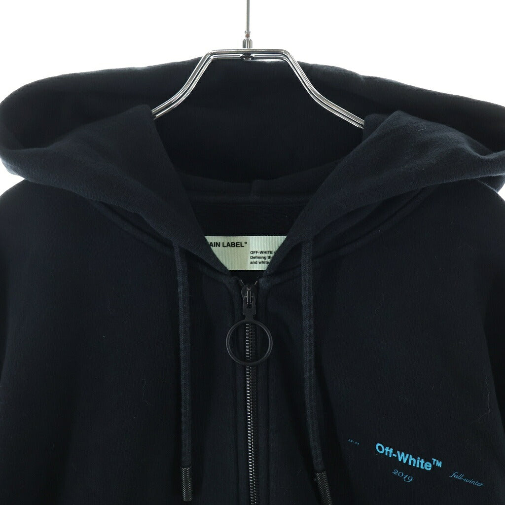OFF-WHITE(オフホワイト) 18AW Zip Up Hoodie グラデーション ジップアップスウェットパーカー フーディー ブラック OMBE001F18192005