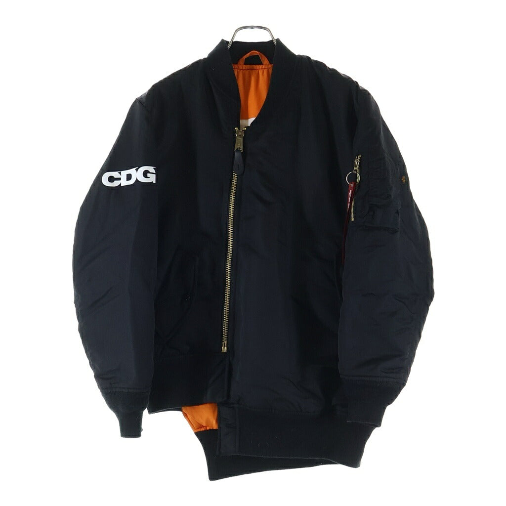 COMME des GARCONS(コムデギャルソン) ALFA INDUSTRIES BIAS MA-1 JACKET × アルファインダストリーズ バイアス ジップアップ MA-1ジャケット ブラック