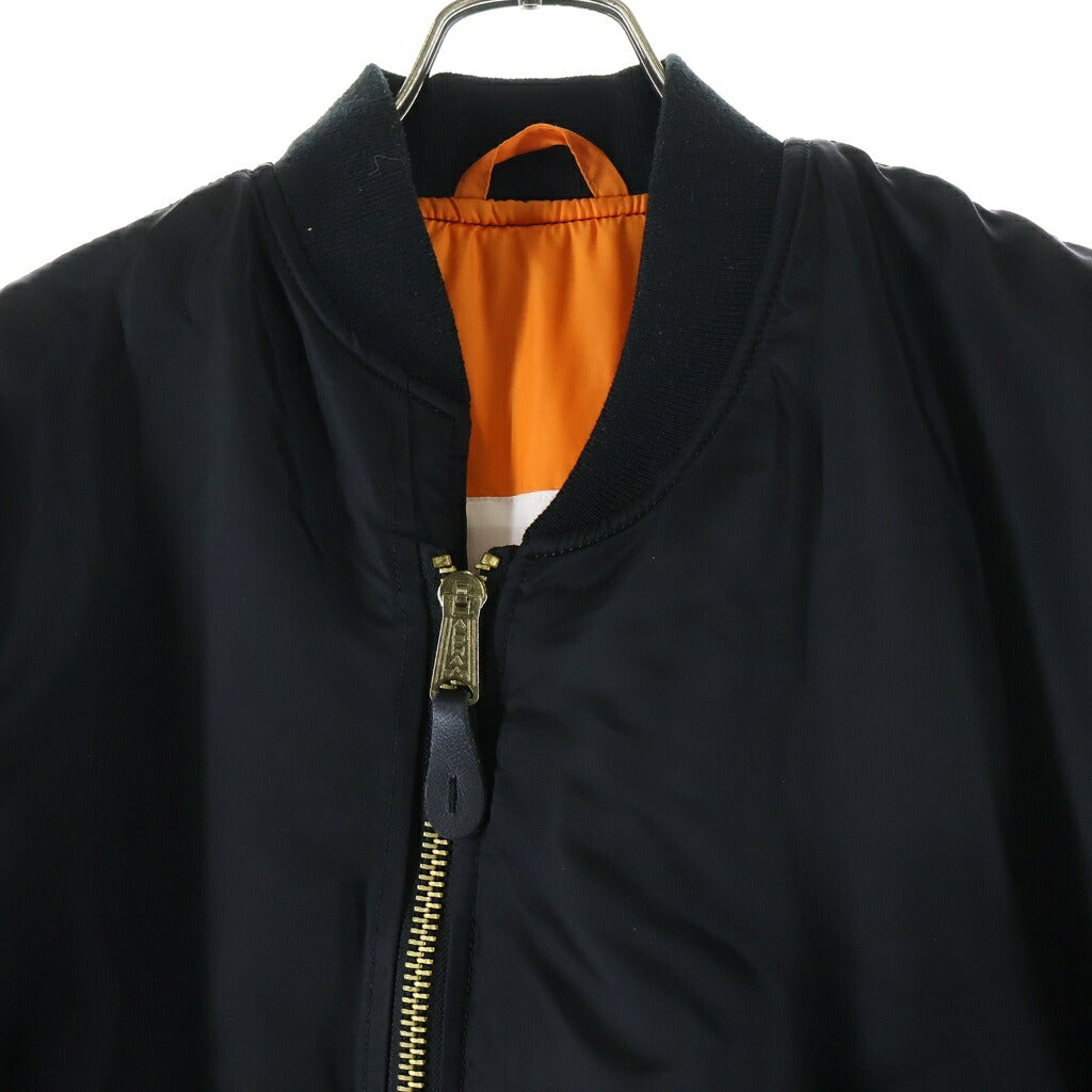 COMME des GARCONS(コムデギャルソン) ALFA INDUSTRIES BIAS MA-1 JACKET × アルファインダストリーズ バイアス ジップアップ MA-1ジャケット ブラック