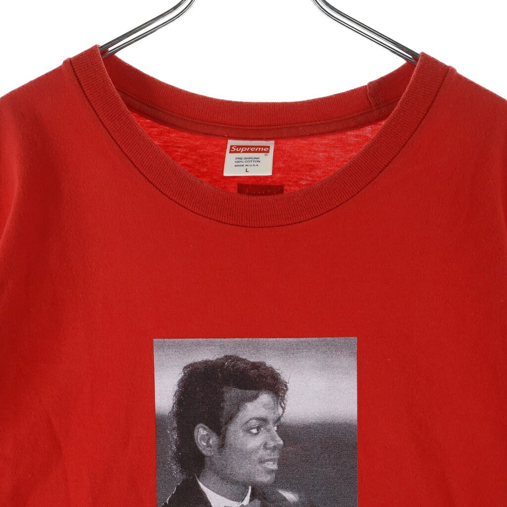 SUPREME(シュプリーム) 17SS Micheal Jackson Tee マイケルジャクソン フロントプリント 半袖Tシャツ カットソー レッド