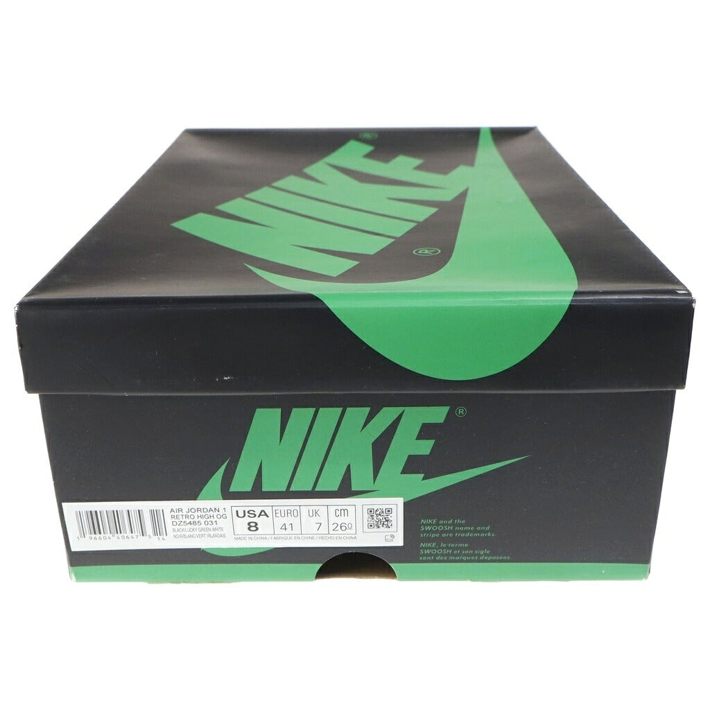 NIKE(ナイキ) AIR JORDAN 1 RETRO HIGH OG エアジョーダン1 レトロ ハイカットスニーカー ホワイト/ブラック/グリーン US8/26.0cm DZ5485-031