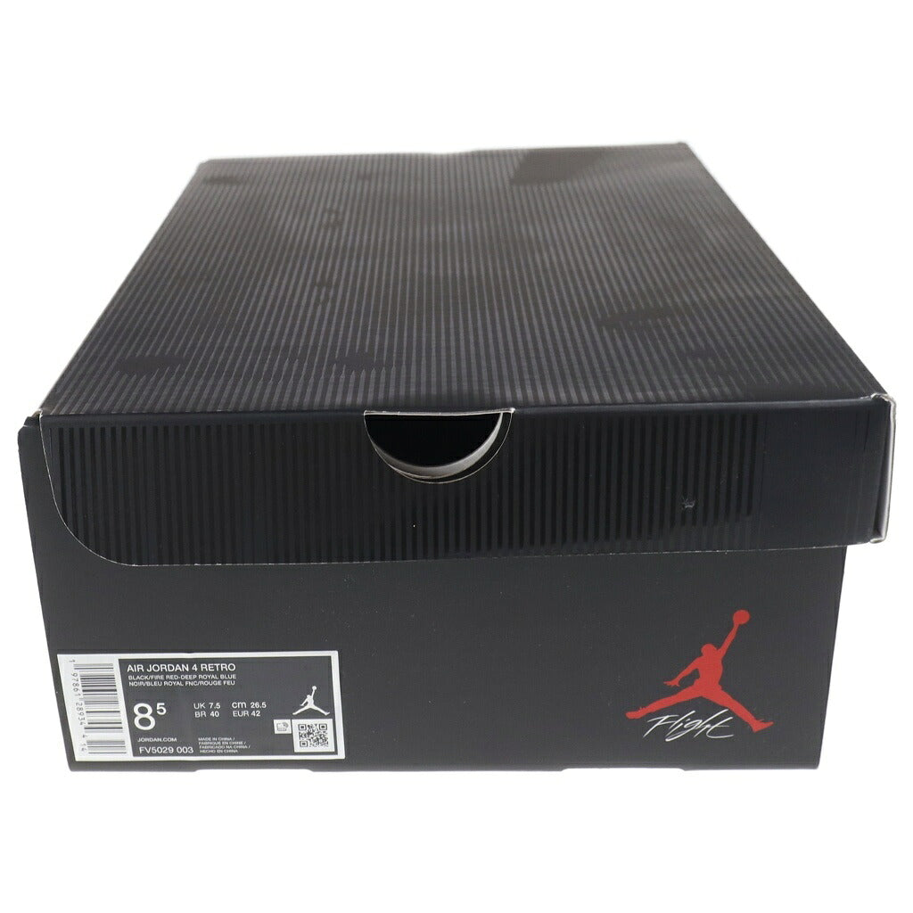 NIKE(ナイキ) AIR JORDAN 4 Rare Air エアジョーダン レアエア ローカットスニーカー ブラック/レッド/ブルー US8.5/26.5cm FV5029-003
