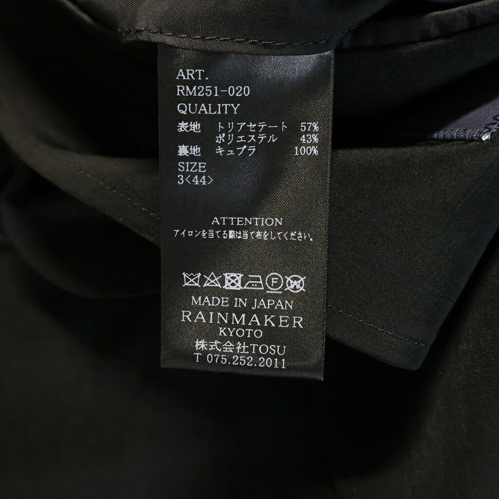 RAINMAKER(レインメーカー) 25SS DOUBLE BREASTED JACKET ダブル ブレスト ジャケット ブラック RM251-020