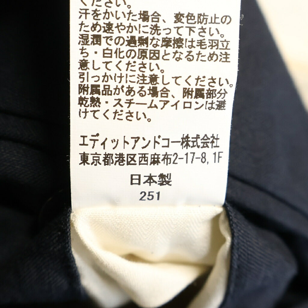 NO BRAND(ノーブランド) Tangent（タンジェント）HENRY ヘンリー リネン コットンパンツ ネイビー Tan-02Z-P-24104