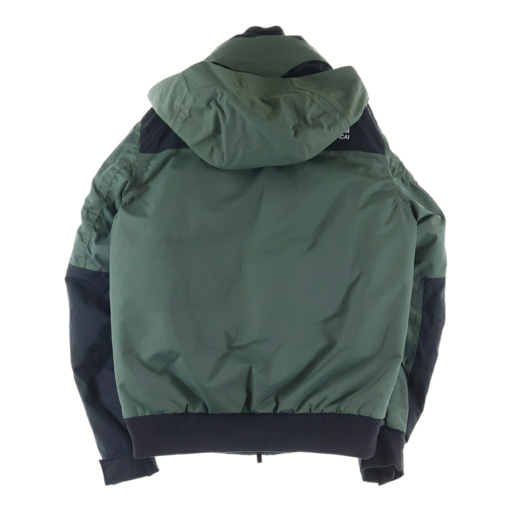 THE NORTH FACE(ザノースフェイス) sacai BOMBER JACKET × サカイ ジップアップ ナイロンボンバーダウンジャケット カーキ/ブラック NF0A3L7N