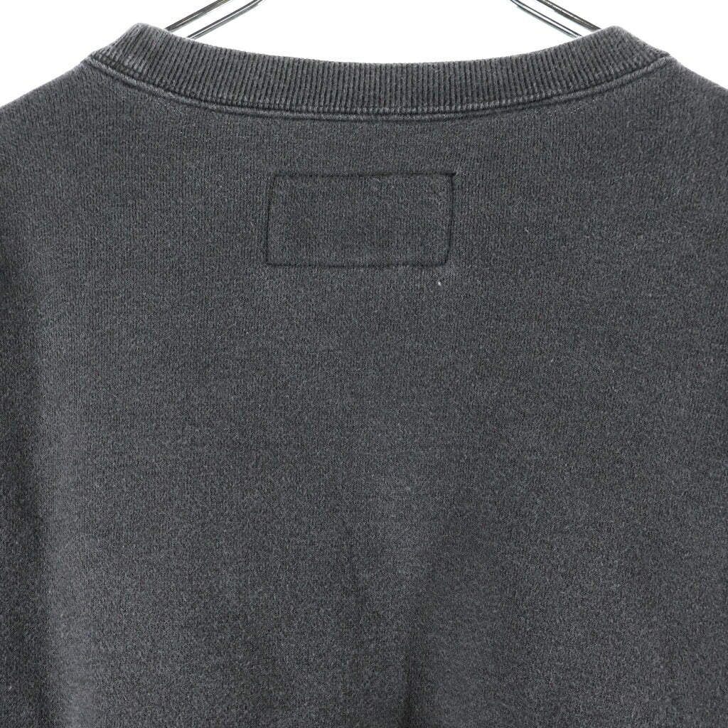 WACKO MARIA(ワコマリア) WASHED MIDDLE WEIGHT CREW NECK SWEAT SHIRT フロントプリント ウォッシュド ミドル ウェイト クルーネック スウェット ブラック