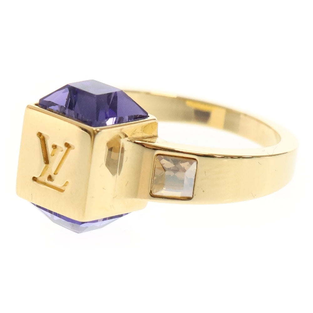 LOUIS VUITTON(ルイヴィトン) バーグ ギャンブル リング パープル ラインストーン ゴールド GP レディース M65097