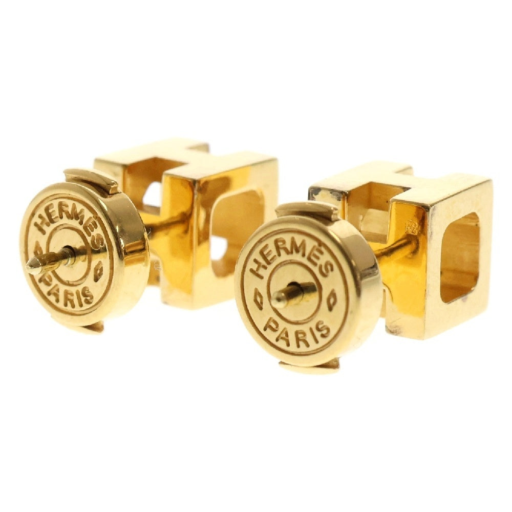 HERMES(エルメス) Hキューブ カージュドアッシュ ピアス ゴールド GP アクセサリー