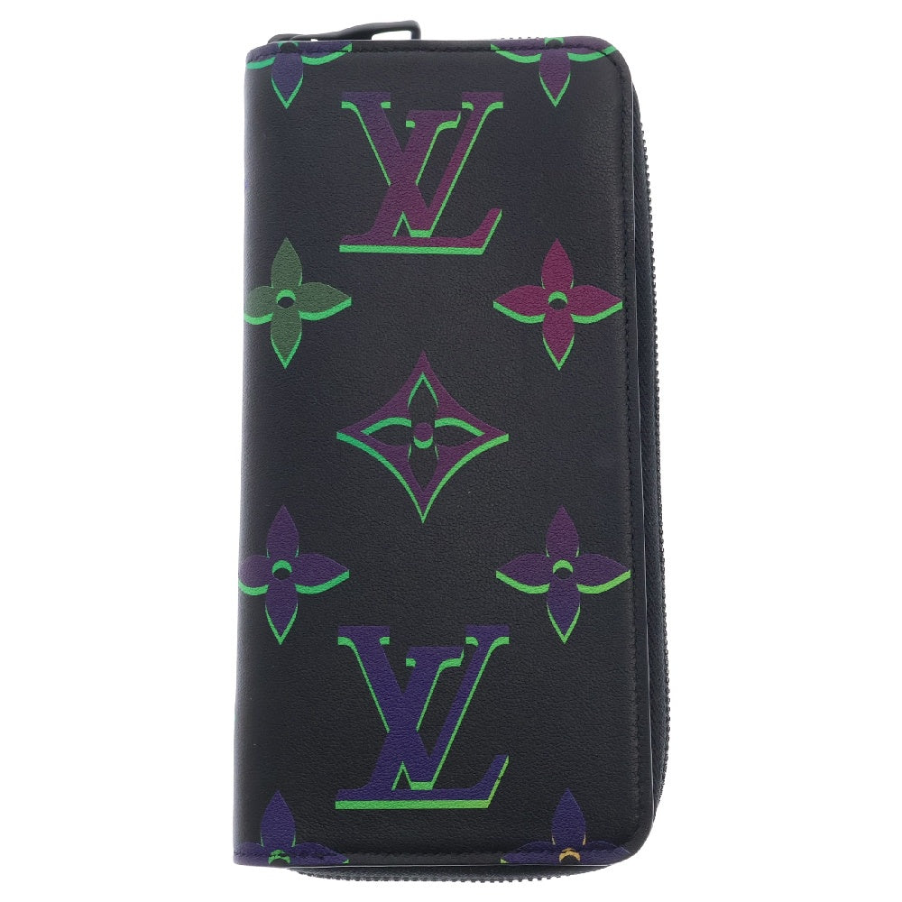 LOUIS VUITTON(ルイヴィトン) モノグラム スポットライト パターン ジッピーウォレットヴェルティカル M82368 ICタイプ 長財布 ブラック