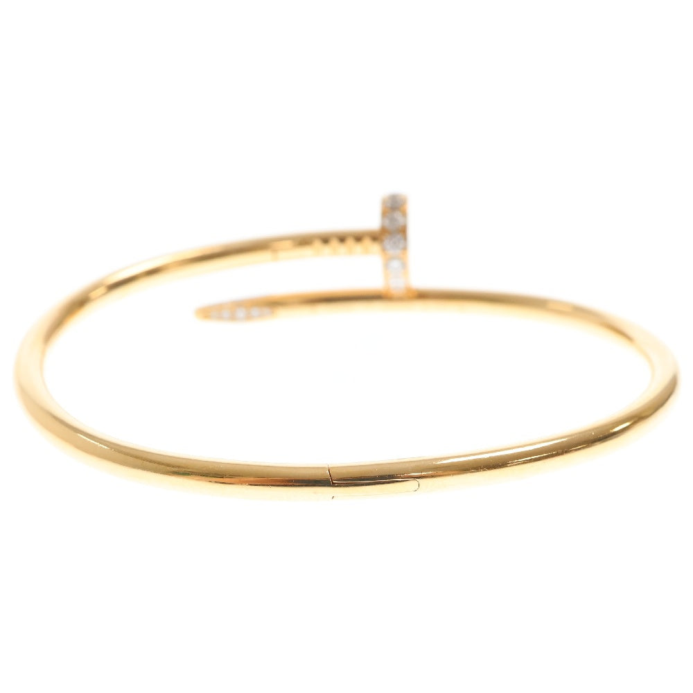 Cartier(カルティエ) ジュスト アンクル ブレスレット 新型 ハーフダイヤ Au750 PG #17 バングル ピンクゴールド ジュエリー
