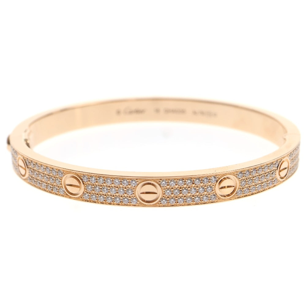 Cartier(カルティエ) ラブ ブレスレット フルパヴェダイヤ ピンクゴールド Au750 PG #18 バングル ジュエリー