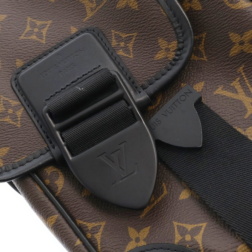 LOUIS VUITTON(ルイヴィトン) モノグラムマカサー アーチ メッセンジャー M46442 ICタイプ ショルダーバッグ 斜め掛けバッグ ブラウン×ブラック