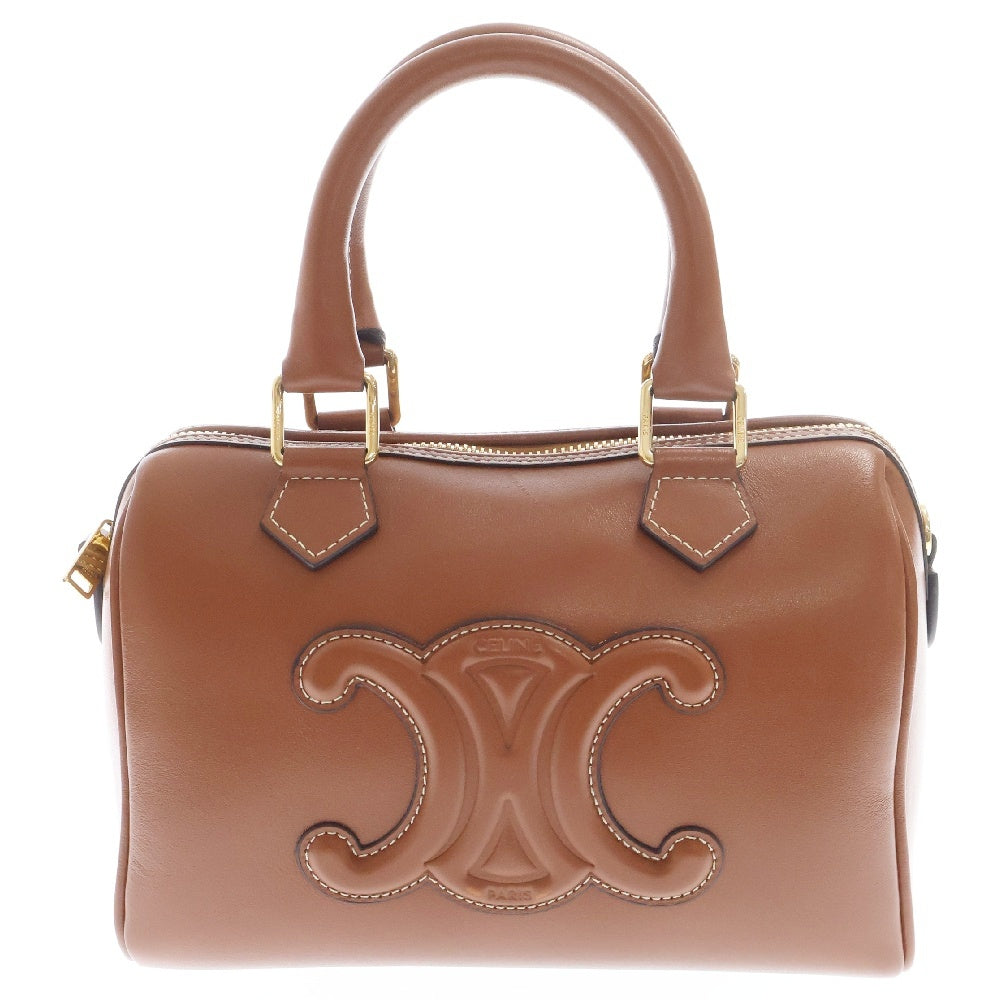 CELINE(セリーヌ) スモール ボストン/スムースカーフスキン ハンドバッグ ブラウン レディース 113773DU3.04LU