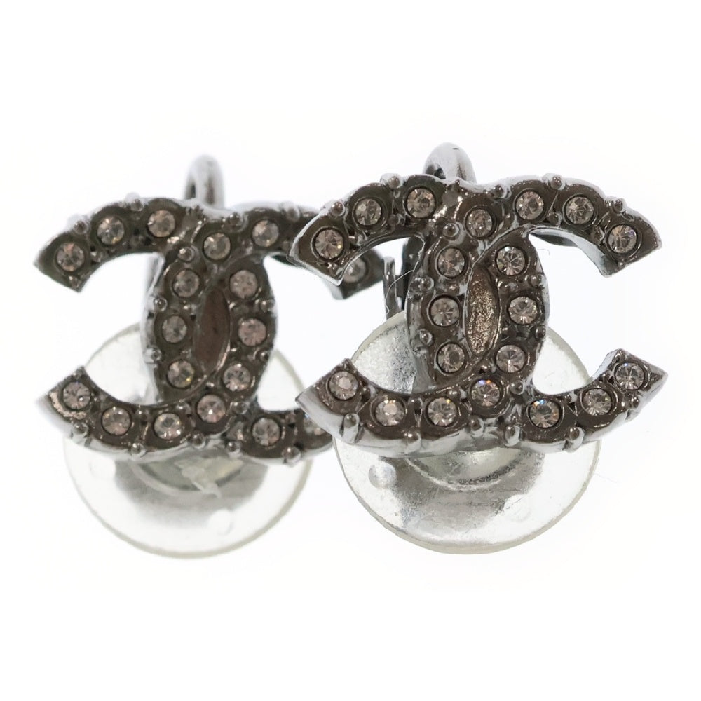 CHANEL(シャネル) ココマーク ラインストーン イヤリング メタル シルバー C21K アクセサリー