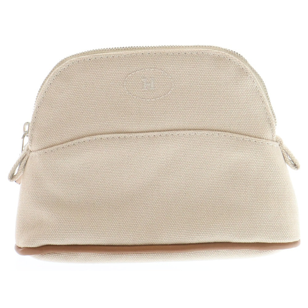 HERMES(エルメス) ボリードポーチ ミニミニ キャンバス 小物入れ ベージュ