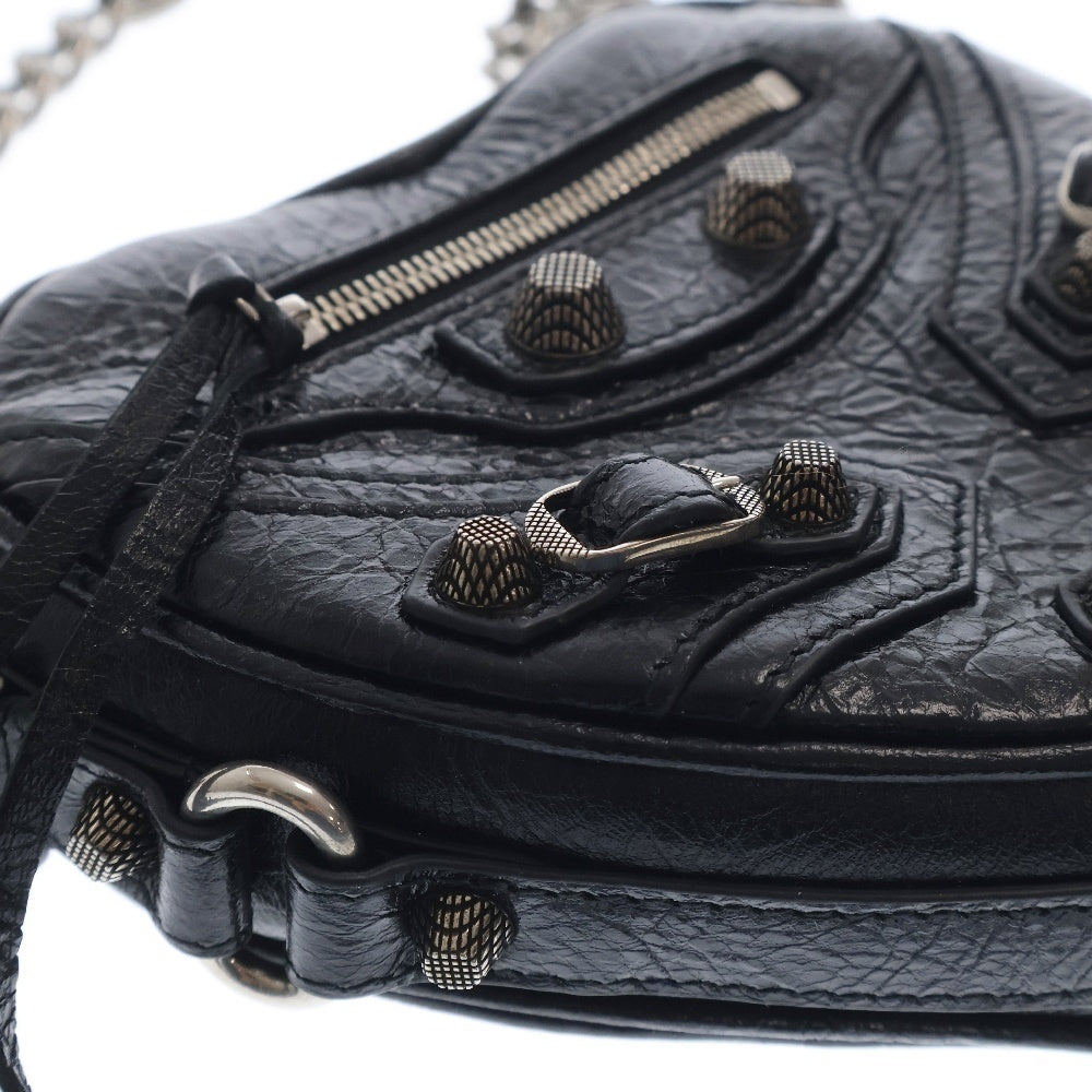 BALENCIAGA(バレンシアガ) Le Cagole Heart ルカゴール ハート レザー ミニショルダーバッグ ブラック 722781