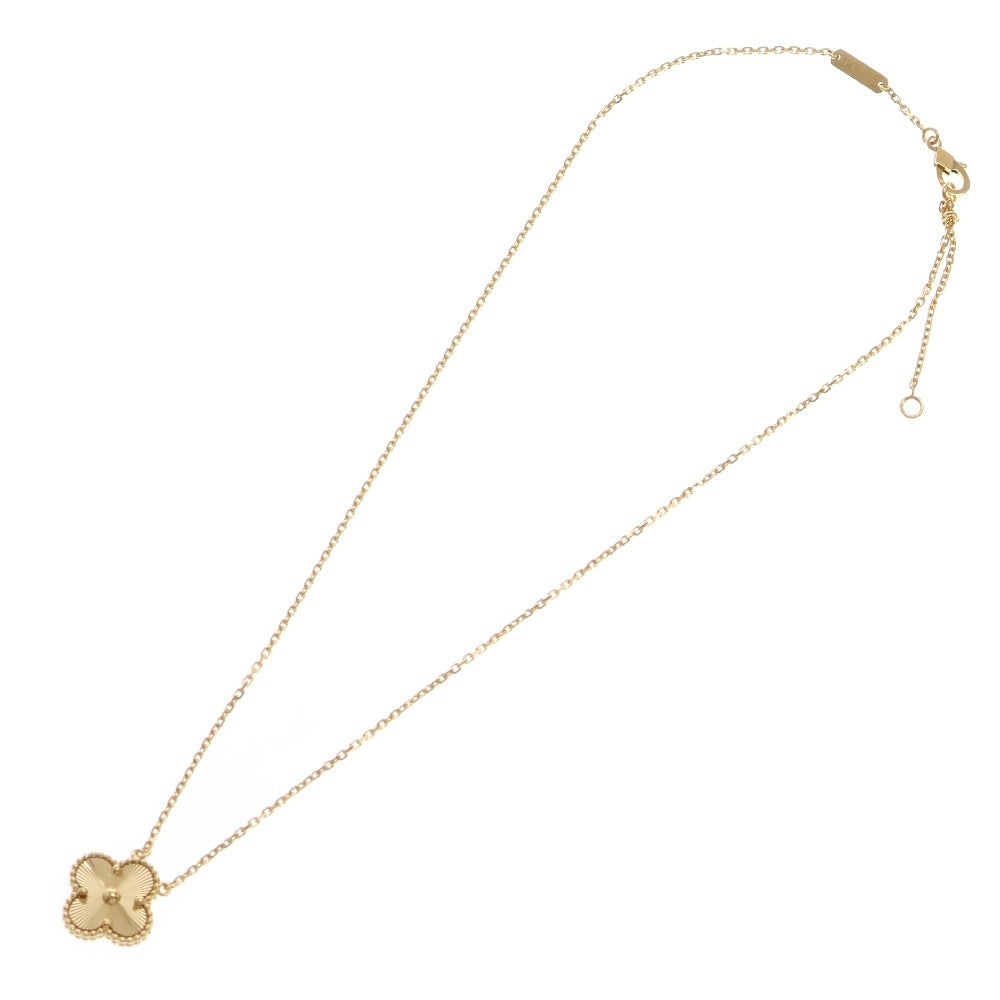 Van Cleef & Arpels(ヴァンクリーフアンドアーペル) ヴィンテージアルハンブラ ギヨシェ ネックレス Au750 K18 YG イエローゴールド ペンダントジュエリー