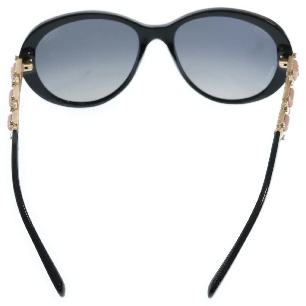 CHANEL(シャネル) ココマークイミテーションパールサングラス ブラック×ピンク 5337-B-A