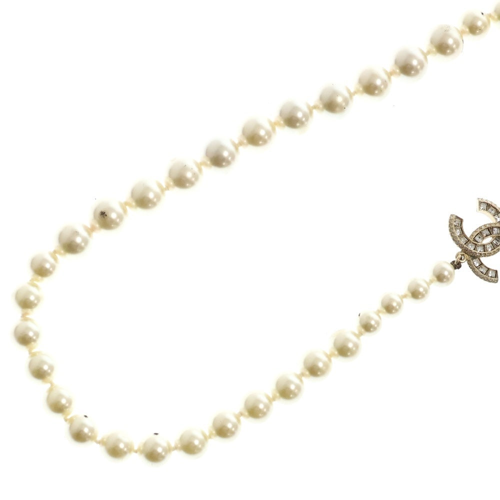 CHANEL(シャネル) ココマーク パール ネックレス ゴールド フェイクパール×ラインストーン アクセサリー A18V