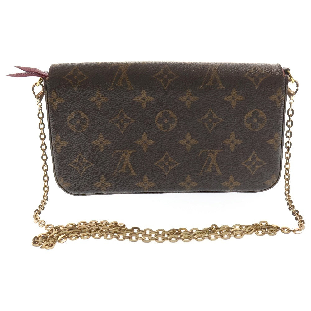 LOUIS VUITTON(ルイヴィトン) モノグラム ポシェットフェリシー ポーチ付 チェーンウォレット 長財布 ブラウン M81896