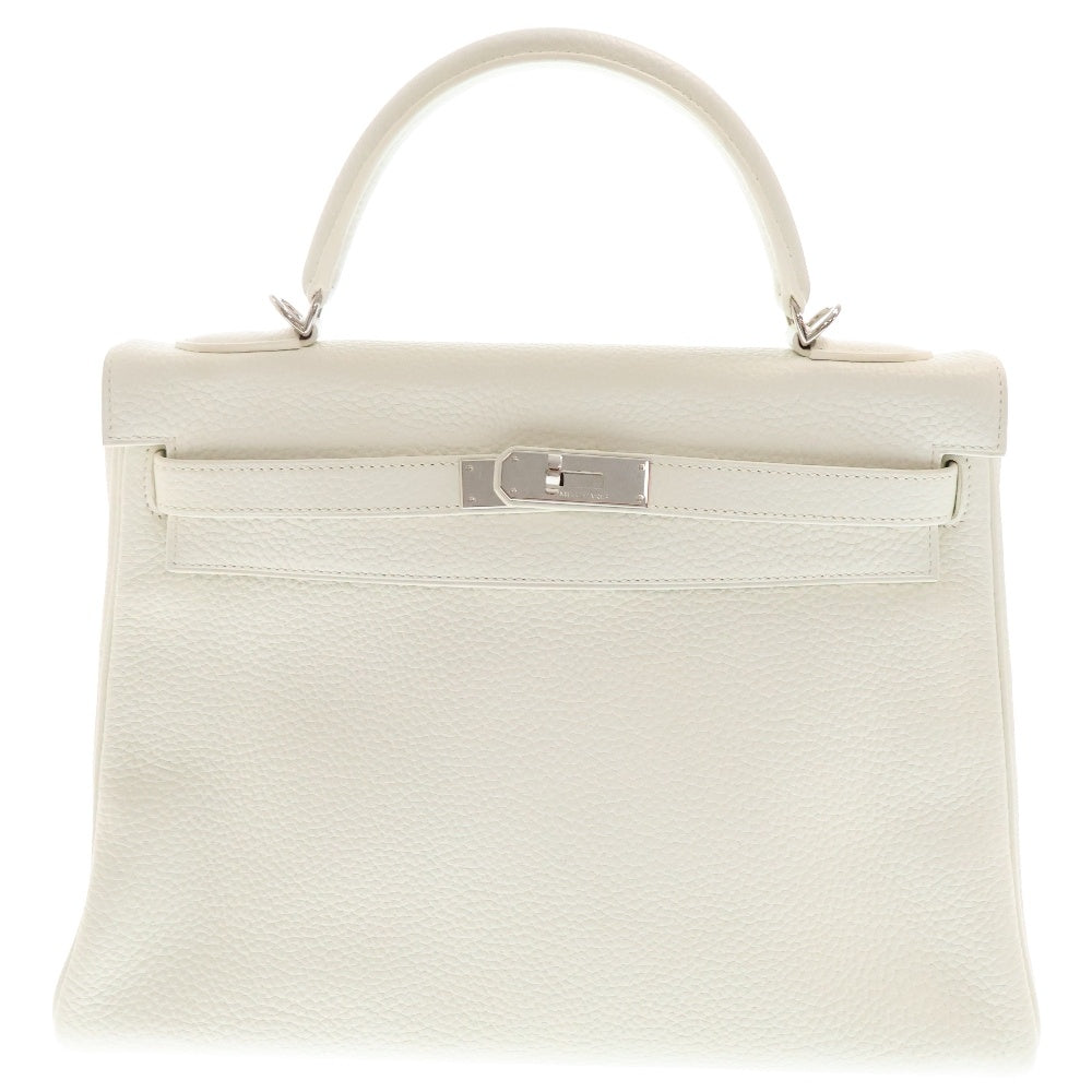 HERMES(エルメス) ケリー32 ホワイト トゴ シルバー金具 □Q刻印 2WAY ハンドバッグ ショルダーバッグ