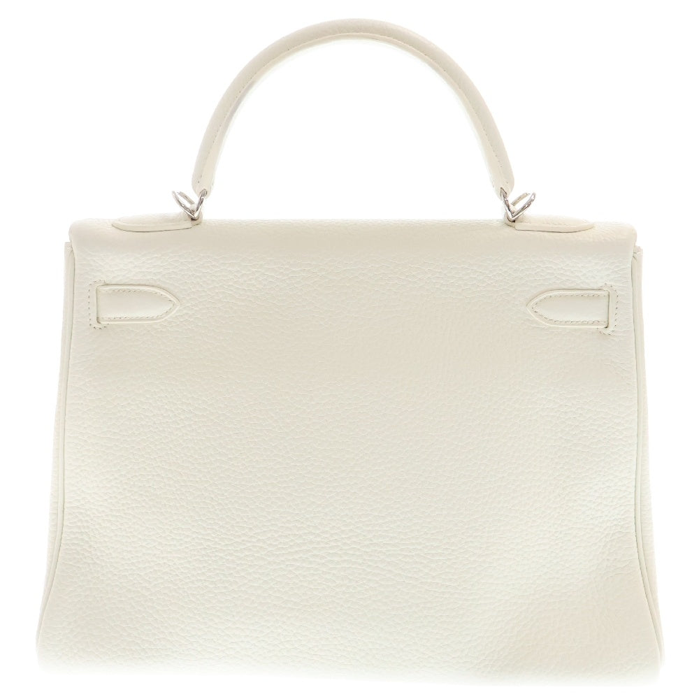 HERMES(エルメス) ケリー32 ホワイト トゴ シルバー金具 □Q刻印 2WAY ハンドバッグ ショルダーバッグ