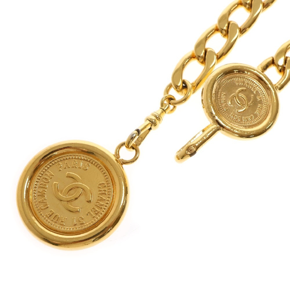 CHANEL(シャネル) ココマーク コインモチーフ チェーンベルト ゴールド レディース