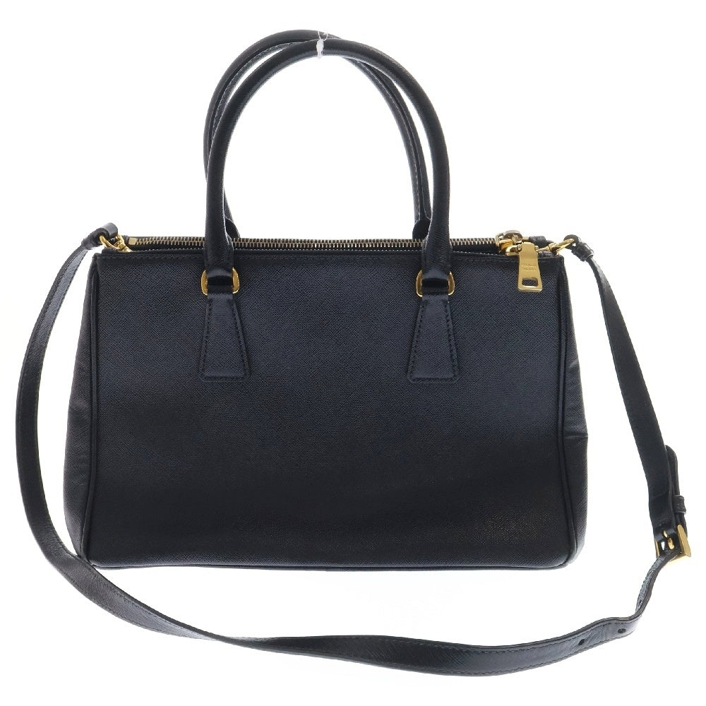 PRADA(プラダ) サフィアーノ ガレリア 2WAYレザーハンドバッグ ショルダーバッグ ブラック BN1801