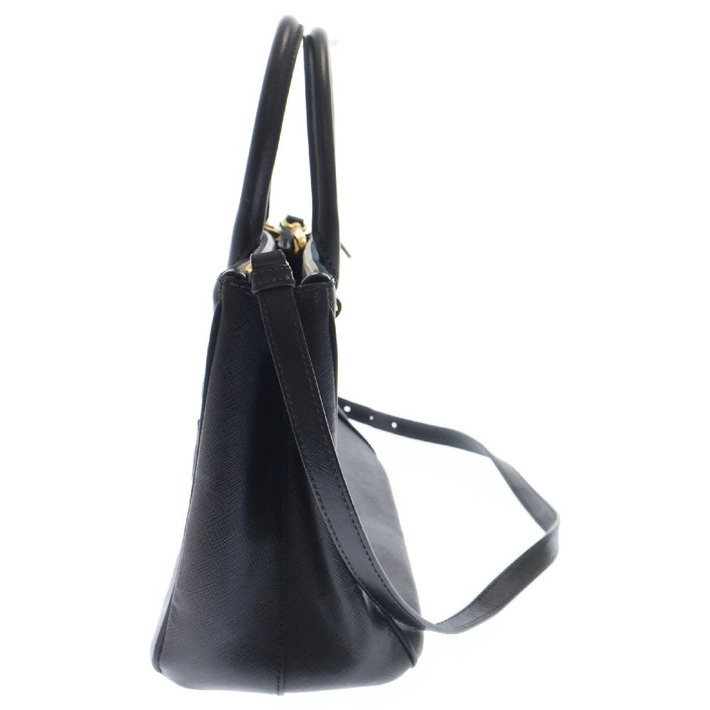 PRADA(プラダ) サフィアーノ ガレリア 2WAYレザーハンドバッグ ショルダーバッグ ブラック BN1801
