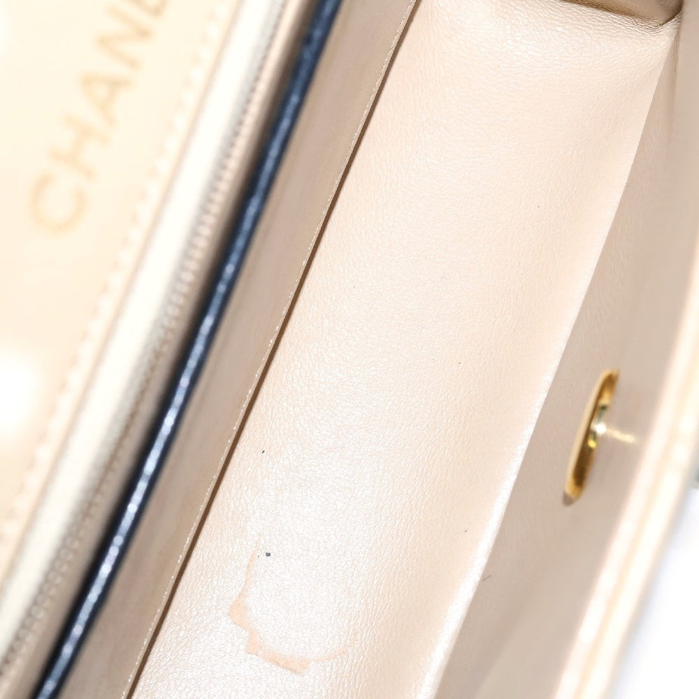CHANEL(シャネル) ミニマトラッセ 18 Sフラップ Sショルダーバック チェーンバッグ ハンドバッグ ミニバッグ ゴールド金具 ラム ベージュ