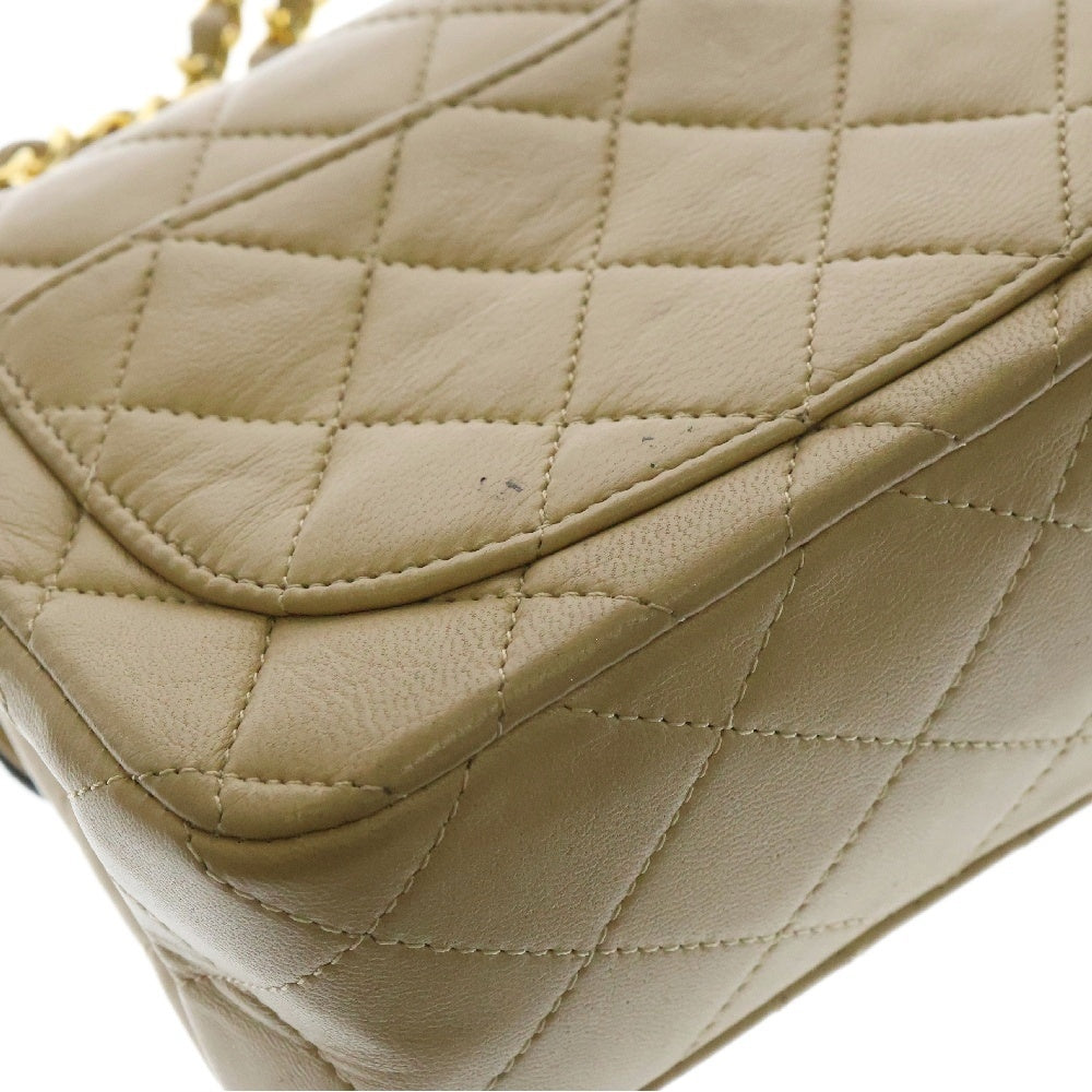 CHANEL(シャネル) ミニマトラッセ 18 Sフラップ Sショルダーバック チェーンバッグ ハンドバッグ ミニバッグ ゴールド金具 ラム ベージュ