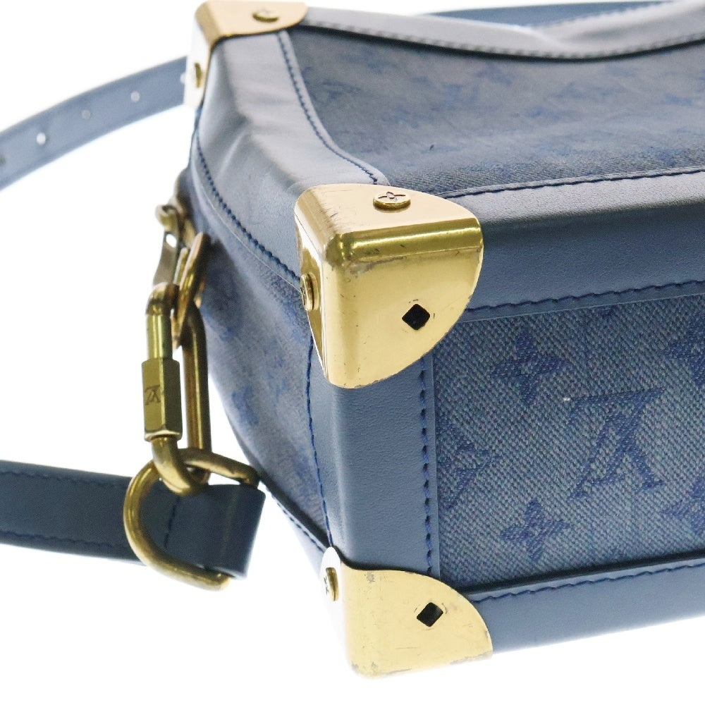 LOUIS VUITTON(ルイヴィトン) モノグラム デニム ソフトトランク ショルダーバッグ チェーンバッグ インディゴブルー ゴールド金具 M44723