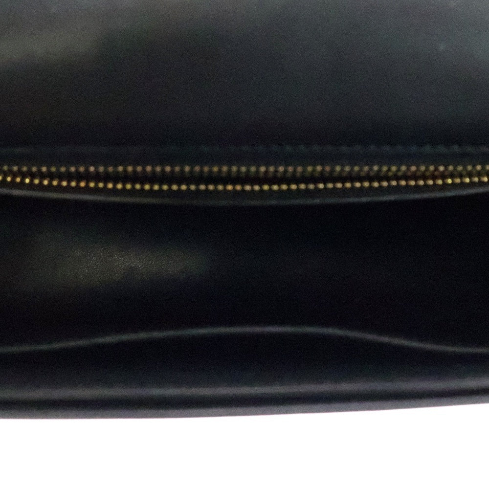 CELINE(セリーヌ) トリオンフ フレーム チェーン ショルダーバック ゴールド金具 ブラック カーフスキン