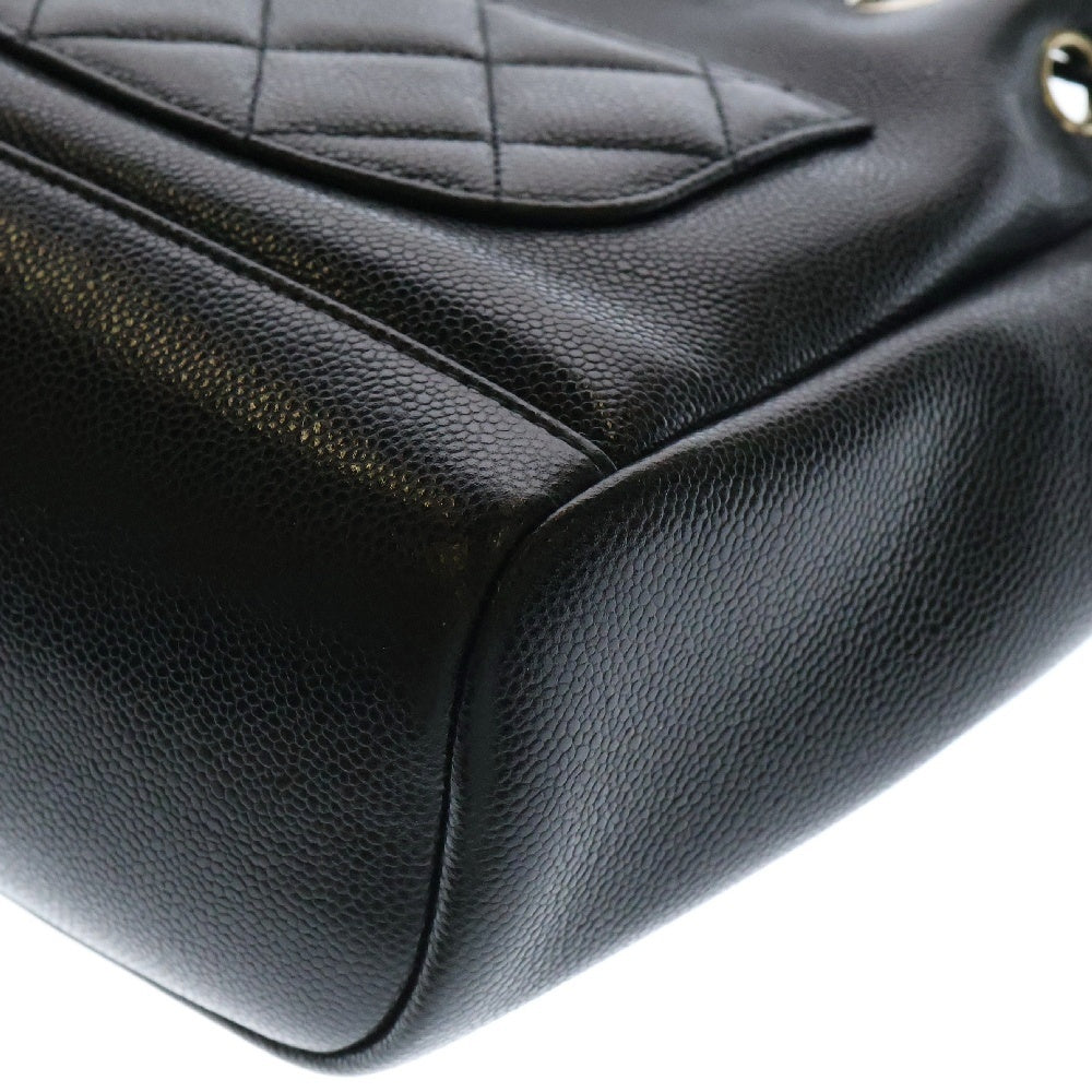 CHANEL(シャネル) バケットバッグ チェーンショルダー ゴールド金具 ブラック キャビアスキン ランダムシリアル AS2353
