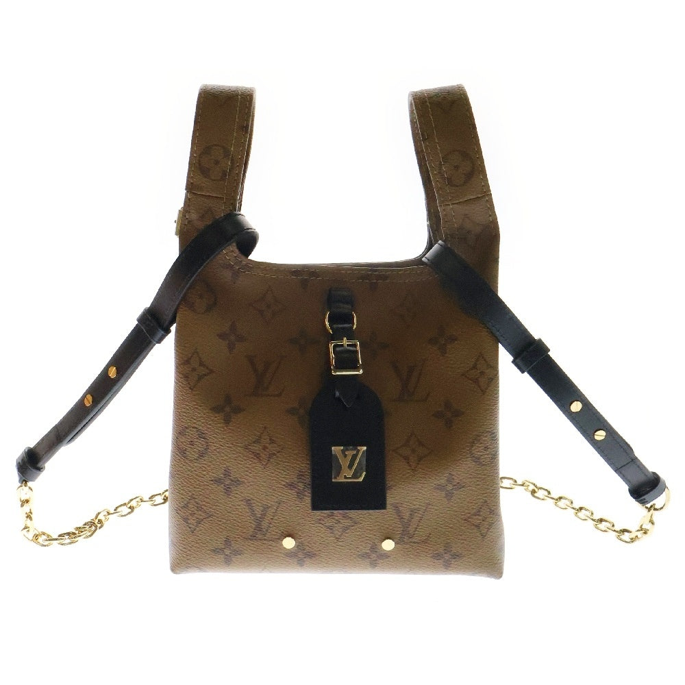 LOUIS VUITTON(ルイヴィトン) モノグラムリバース アトランティスBB 2WAYバッグ ハンドバッグ ショルダーバッグ ブラウン ゴールド金具 レザー×PVC M46816