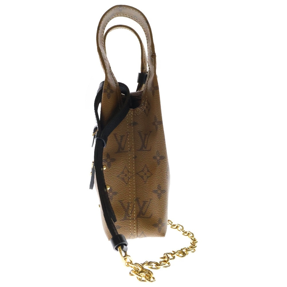 LOUIS VUITTON(ルイヴィトン) モノグラムリバース アトランティスBB 2WAYバッグ ハンドバッグ ショルダーバッグ ブラウン ゴールド金具 レザー×PVC M46816